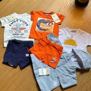 LOSAN Kids Clothes‎ Lot of Two T-Shirt Shorts Set Rain Jacket Single T-Sh…